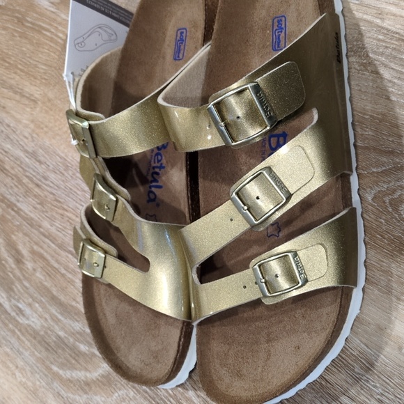 🟡 New In Box Women's Betula Leo leather  Gold Sandals size 41 - Picture 7 of 13
